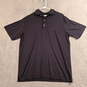 Callaway Golf Men's Opti-Dri Polo Shirt Short Sleeves Black with Stripes Size M